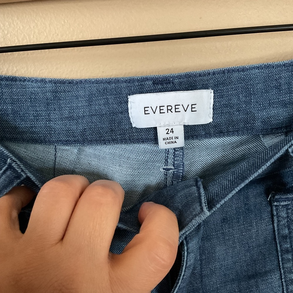 Evereve Wide Legs Pants Chambray Size 24 - Picture 3 of 6